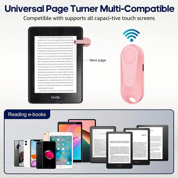 RF Remote Photo and Video, Control Page Turner for Kindle, Tablet And Phone Pink - Picture 6 of 9